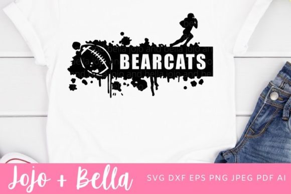 Bearcats Football Splatter SVG for Crafts & Graphics