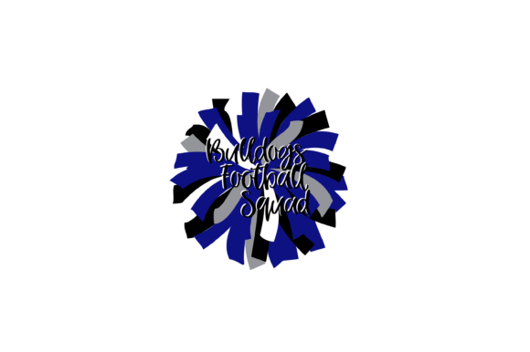 Blue, Black Gray Bulldogs Football Pom Review