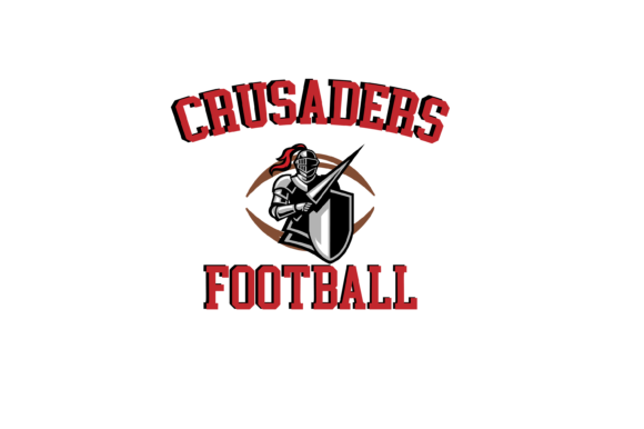 Crusaders Football Mascot Graphics for School Crafts