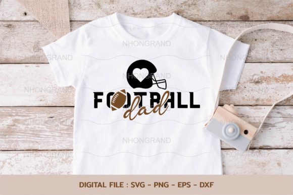Dad Love Football Graphics for Crafts & Web
