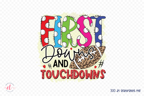 First Downs and Touchdowns Football PNG Graphics for Crafts