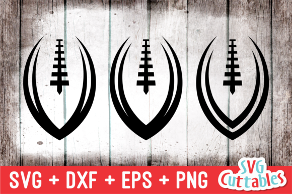 Football Set of 3 Graphics for Local Business Crafts