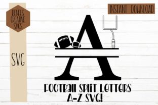 Football Split Letters: Graphics for Crafts & Selling