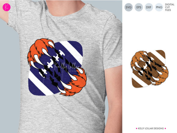 Football with Claws Graphics for Sports Crafts