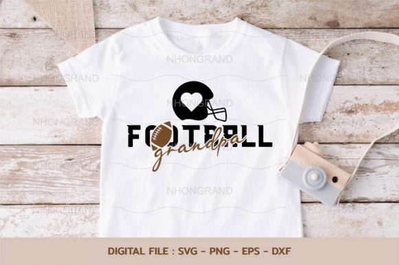 Grandpa Love American Football Svg for Crafts & Graphics