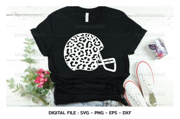 Leopard American Football Helmet Svg: Graphics for Crafts