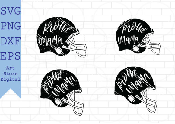 Proud Mama Football Helmet Graphics for Crafts