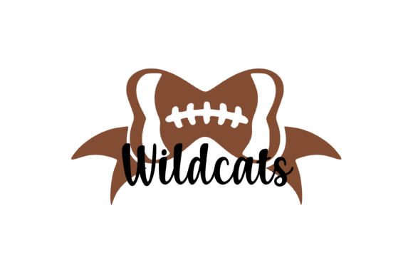 Wildcats Football Bow: Graphics for Crafts Content